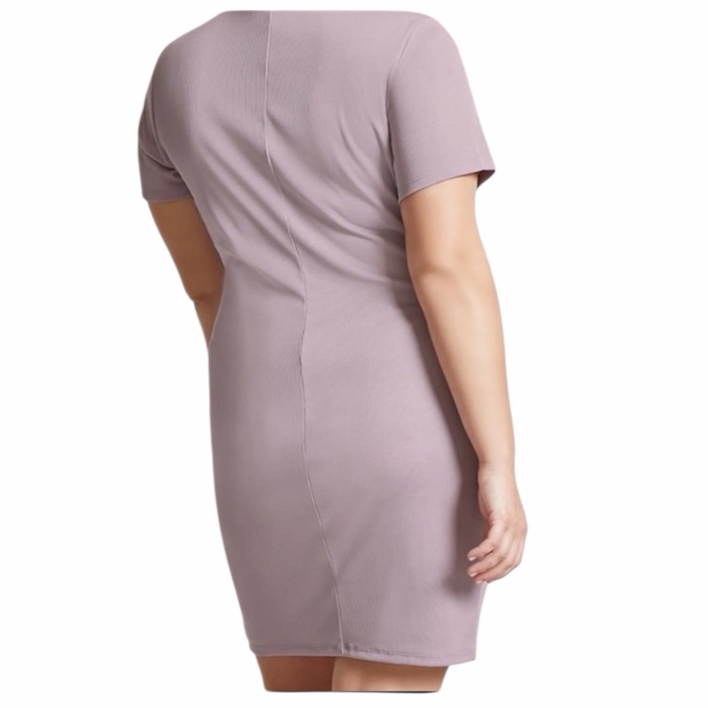NEW•2X•Lilac Ribbed Soft Knit Dress - Picture 5 of 15